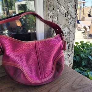 Coach Pink hobo bag